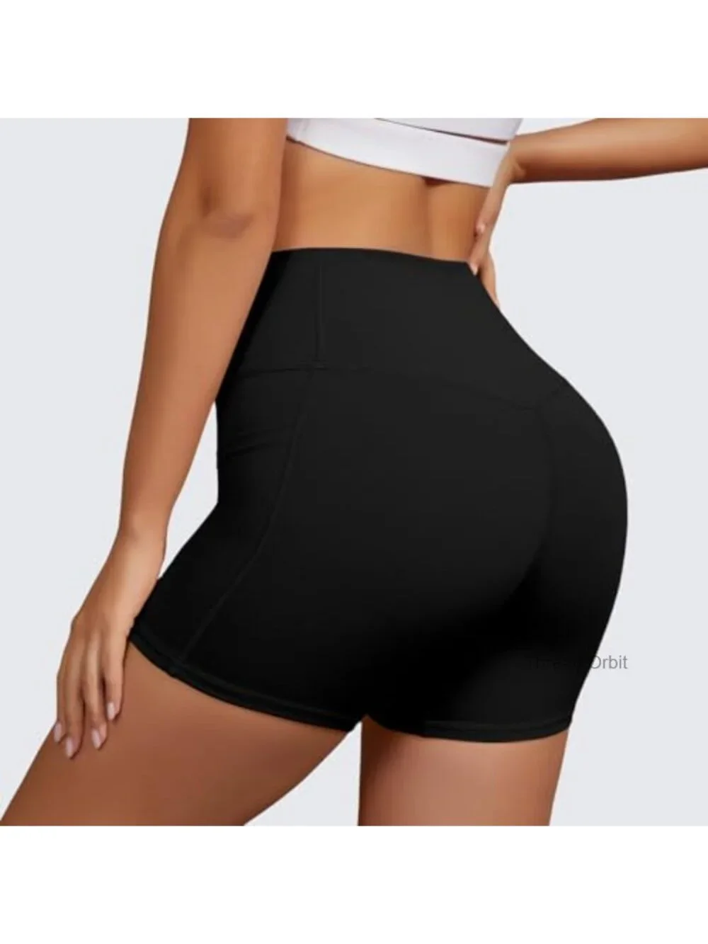 Women's High Waist Biker Shorts with Pockets, 4-Way Stretch Seamless Yoga Shorts